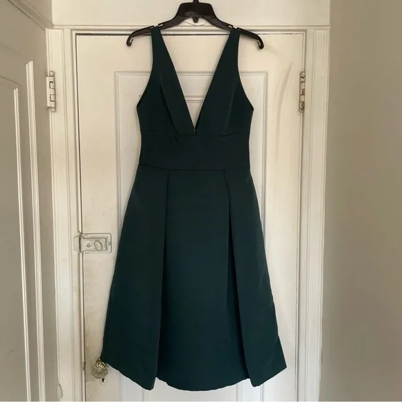AMSALE Hunter Green Cocktail Party Dress - Picture 7 of 11